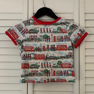 Cath Kidston Kids T-Shirt - Red and White London Print